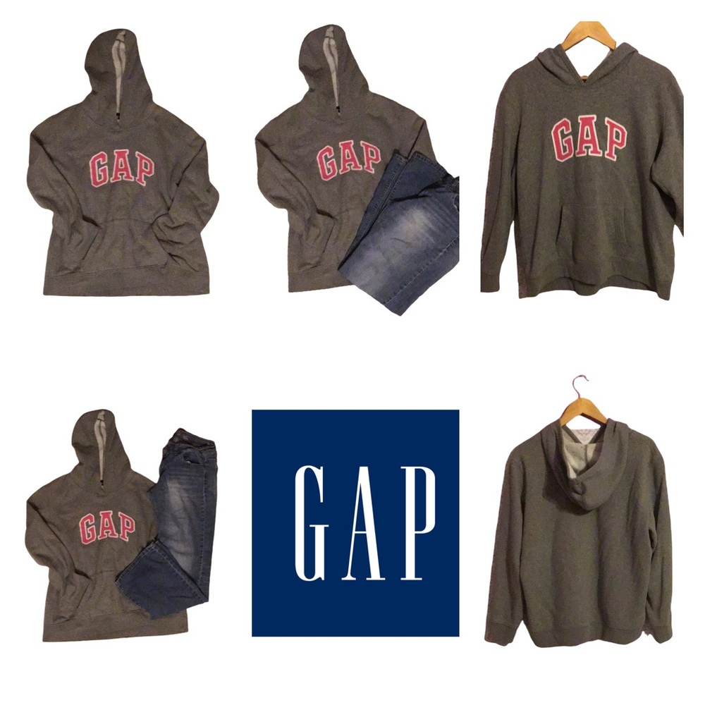 Gap XL like new gray and pink hoodie